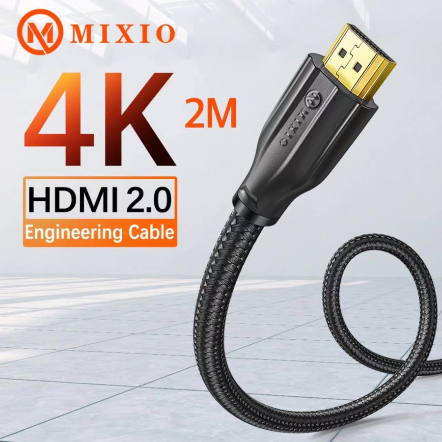 [2M - AAU] MIXIO Kabel Hdmi High Speed Nylon Braided HDMI V2.0 4K