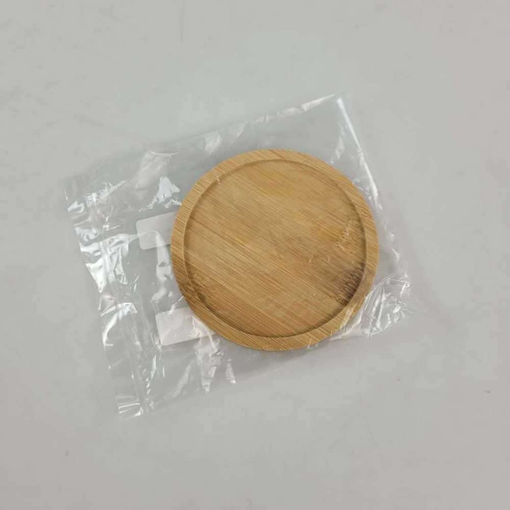 (BISA COD) FTIHSHP WITUSE Alas Bunga Tatakan Pot Kayu Round Minimalist Bamboo Tray 9.5 cm - EQF95