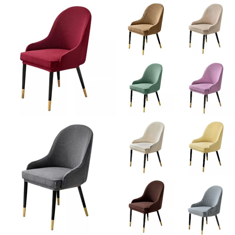 Cover kursi sarung kursi sofa melengkung dengan sandaran tangan