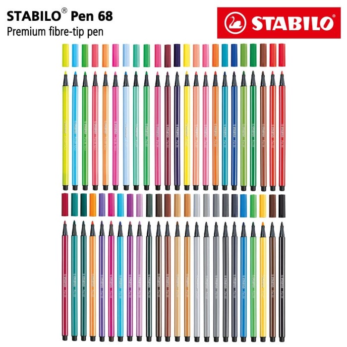 

BISA COD STABILO Set 47pcs - Pen 68 All color