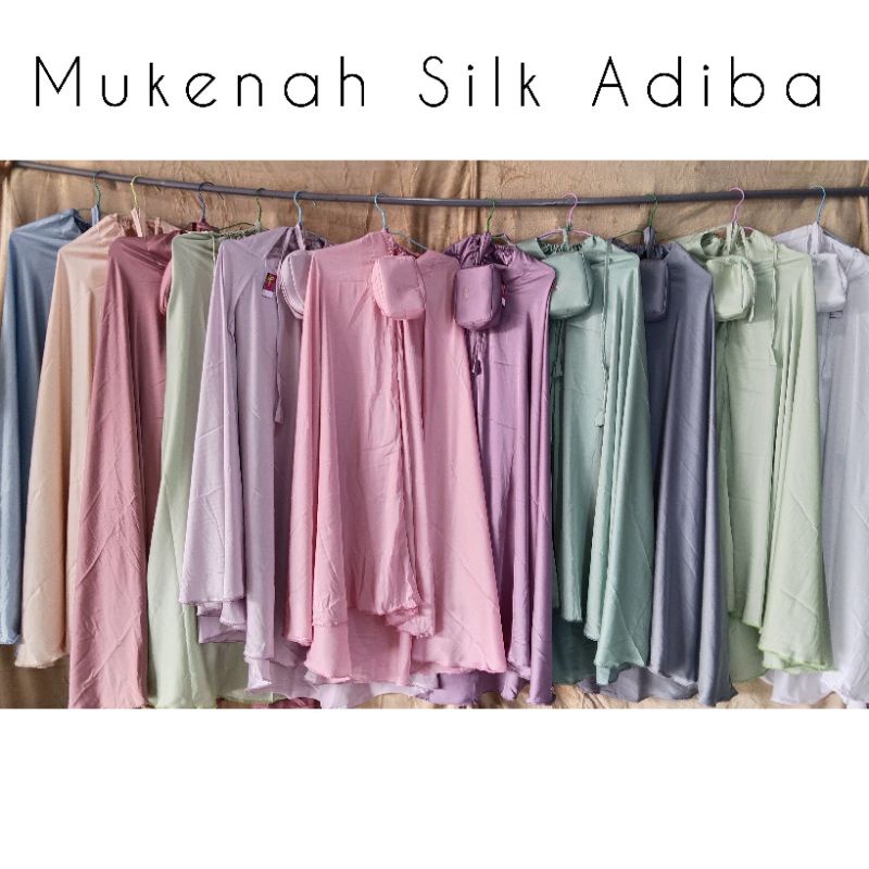 Mukenah Silk Satin Premium Adiba 2 in 1 By Malika Sprei