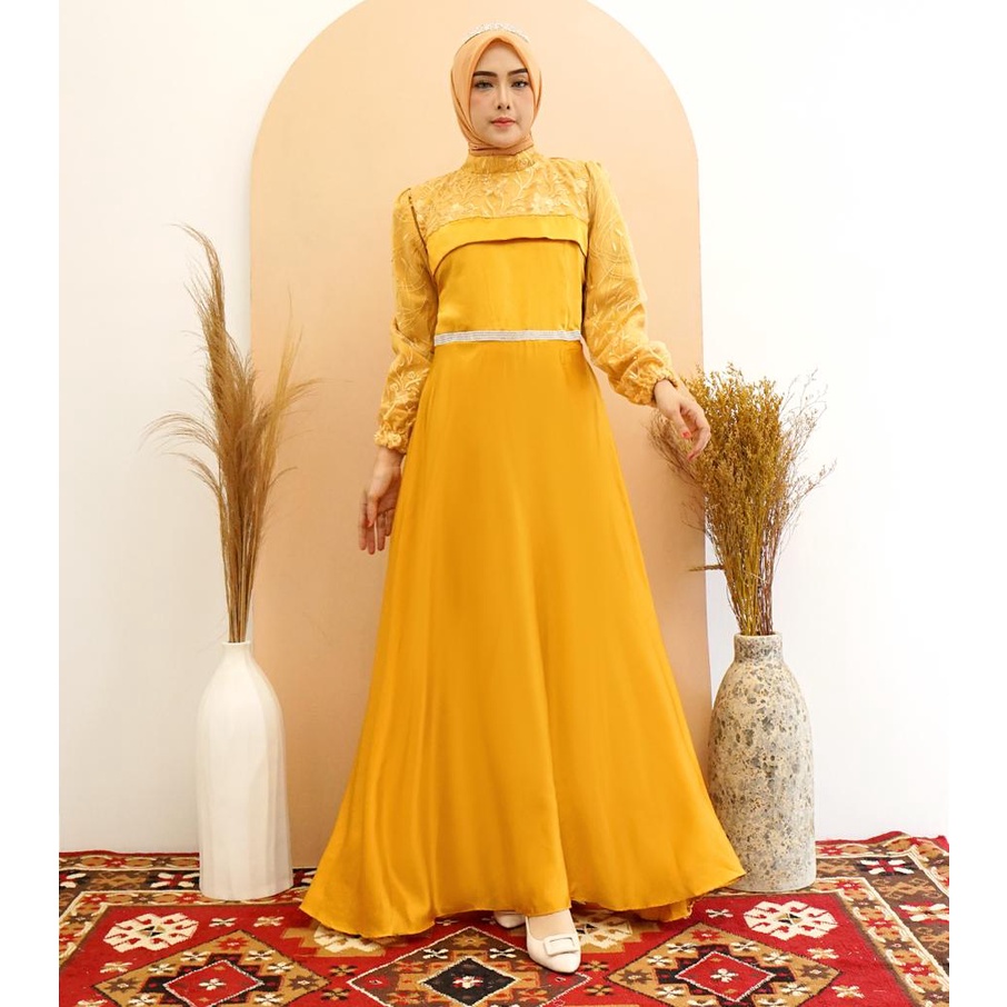 (100% RealPict) KINAN GAMIS MAXI DRESS PREMIUM MAXMARA SILK TILE / GAMIS PESTA / GAMIS KONDANGAN / MAXI PESTA / GAMIS LEBARAN / MAXI MUSLIM FASHION