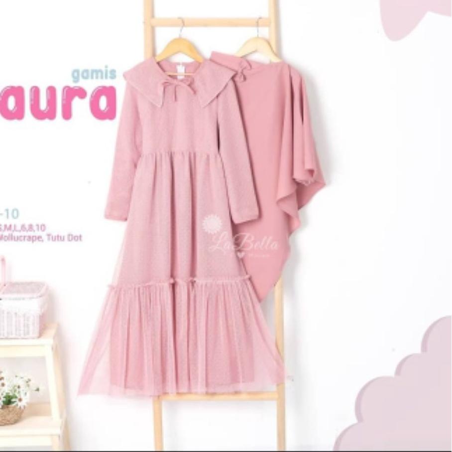 ⅍ Gamis anak Haura Syar'i Gamis anak model terbaru Gamis anak kekinian Gamis anak tile Dress anak pe