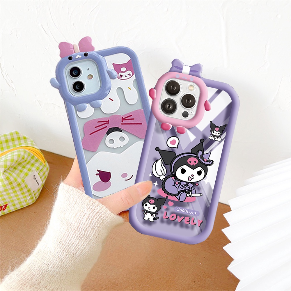 Redmi Note11 Pro Redmi 10C 10A Note 11S 9C 9A 10 9T 9 Note10 5G 10s Note9 Note9S Note8 Poco M5S X3 NFC M3 Pro 3D Lensa Monster Lovely Kuromi Bunny Shockproof TPU Clear Casing Ponsel