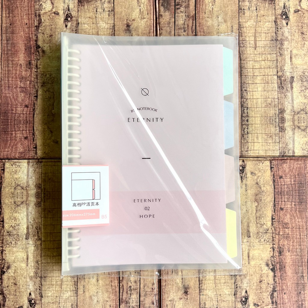 Map Binder Wengu Eternity B017 A5 B5 Tansparant Ring Plastik - Binder Note Bonus Loose Leaf dan Divider - Binder File