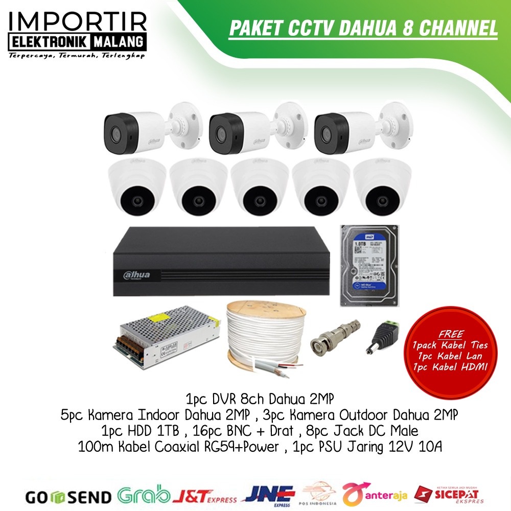 PAKET CCTV 8ch DAHUA