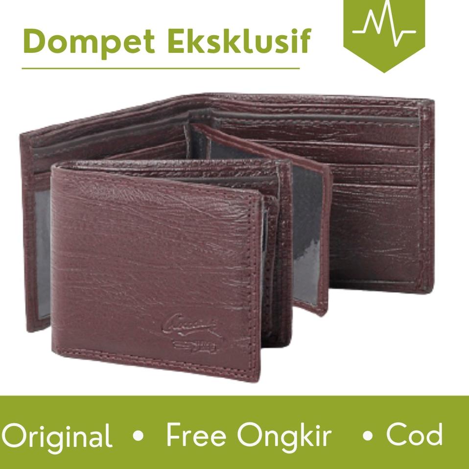 ➽ Dompet Pria Kulit Sintetis Original Dompet Lipat Cowok Exclusive Keren Branded Kekinian ♥