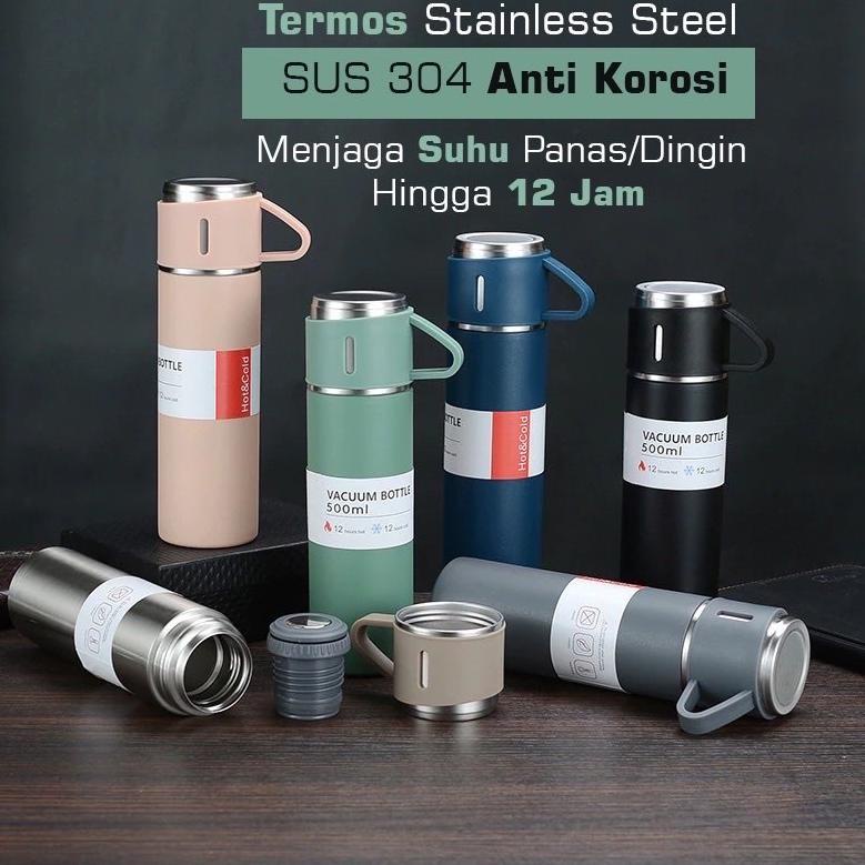 Terupdate Minggu Ini [Gratis Mini Gold] JCO TERMOS VACUM CUP FLASK GIFT BOX HAMPERS 500ml//TUMBLER B