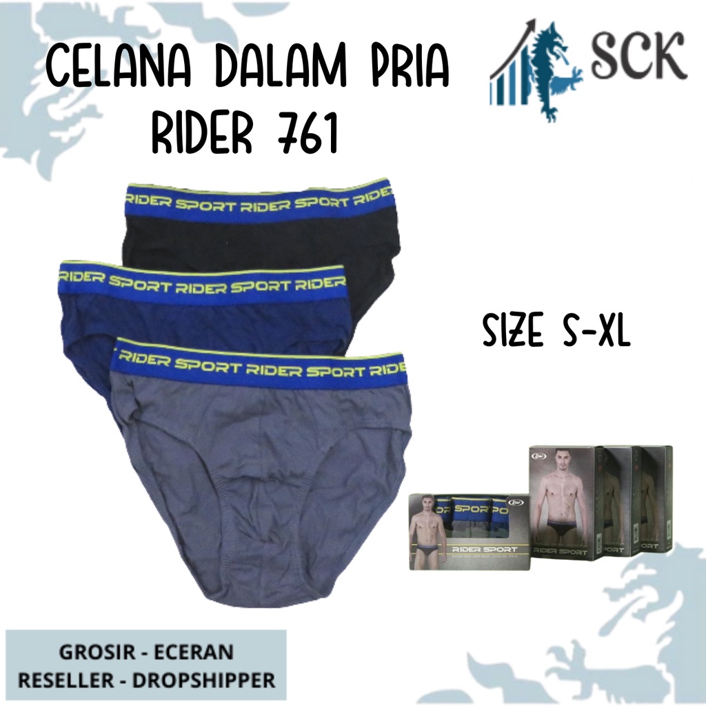 [ISI 3] Celana Dalam Pria RIDER 761 Sport Man Aneka Warna / CD R761 / Pakaian Dalam Laki-Laki - sckmenwear GROSIR