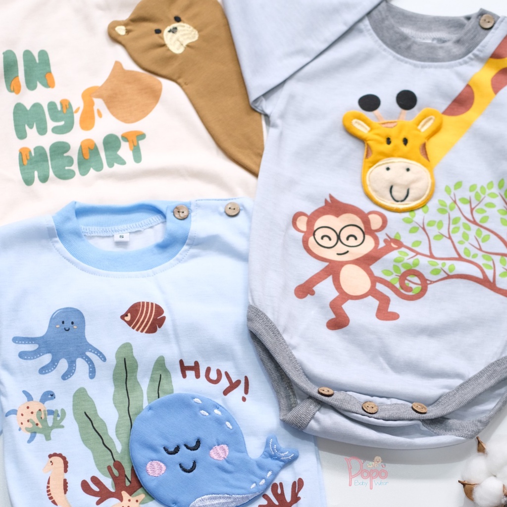 JUMPER PANJANG BAYI/BABY LONG SLEEVE JUMPER ANIMALS SERIES (GAMBAR TIMBUL)