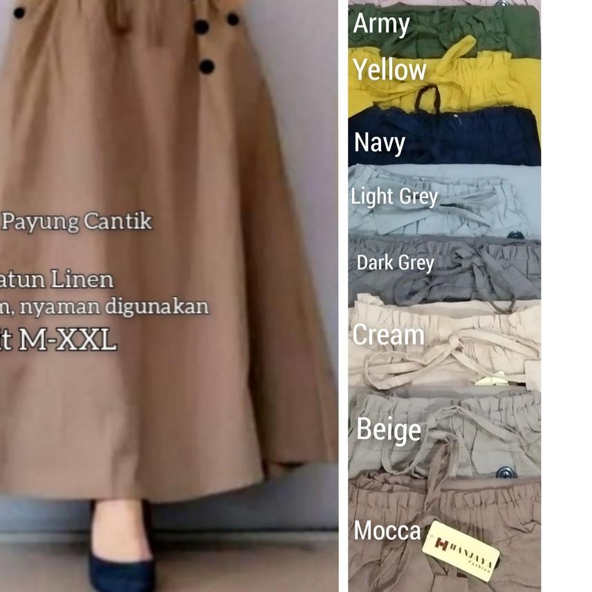 ◄ ROK KATUN LINEN RAMI PANJANG PAYUNG/ROK LEBAR MAYUNG. ROK REMAJA MUSLIM/ROK JUMBO ➣