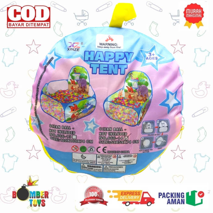 MAINAN ANAK TENDA MANDI BOLA OUTDOOR INDOOR HAPPY TENT KADO KELUARGA