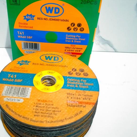 ✲ wd potong besi stenlis per box 20pcs Gerinda potong wd ✹
