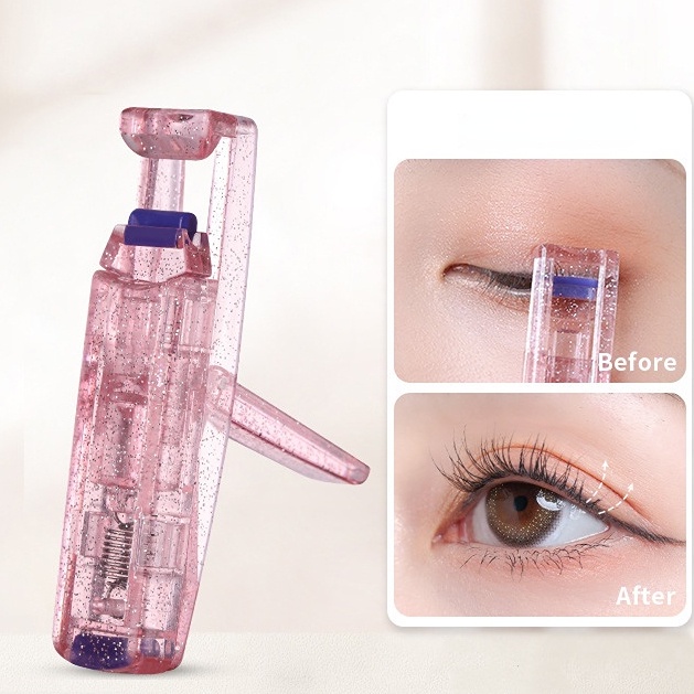 [Wholesale Prices] 1 Pcs Long-Lasting Wide-Angle Eyelash Curler Flash Powder Eyelash Curler Small Portable Sun Flower Partial Eyelash Curler Makeup Tools