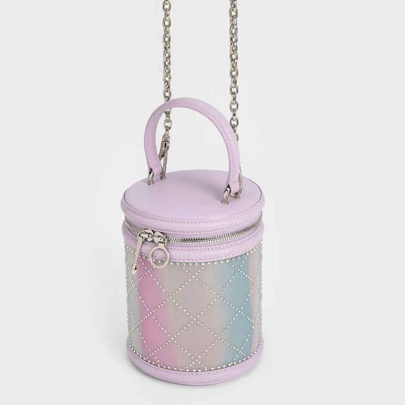 CK Marietta Bead-Embellished Bucket Bag