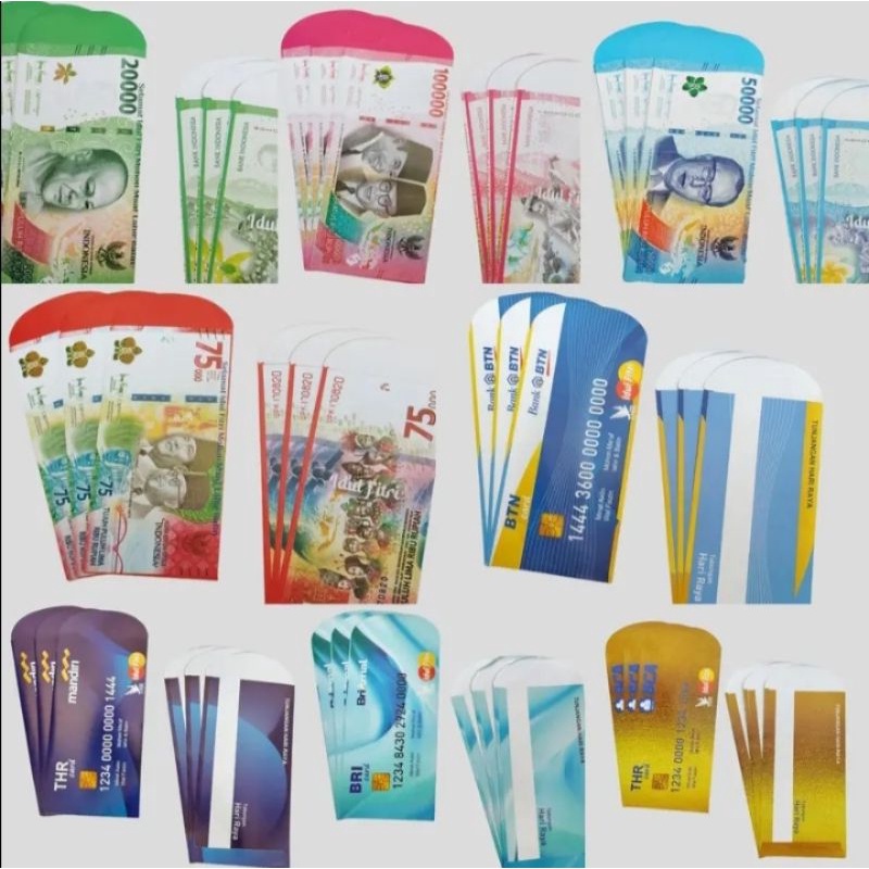

Amplop lebaran viral Amplop Besar isi 100 lembar motif ATM dan uangan siap pakai
