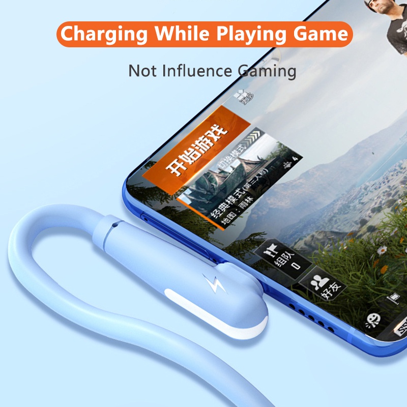 Kabel Cas 66W 3in1 6A Type-C Fast Charging 2.4A Lightning Charge 2A Untuk Micro Fast Charging Cable