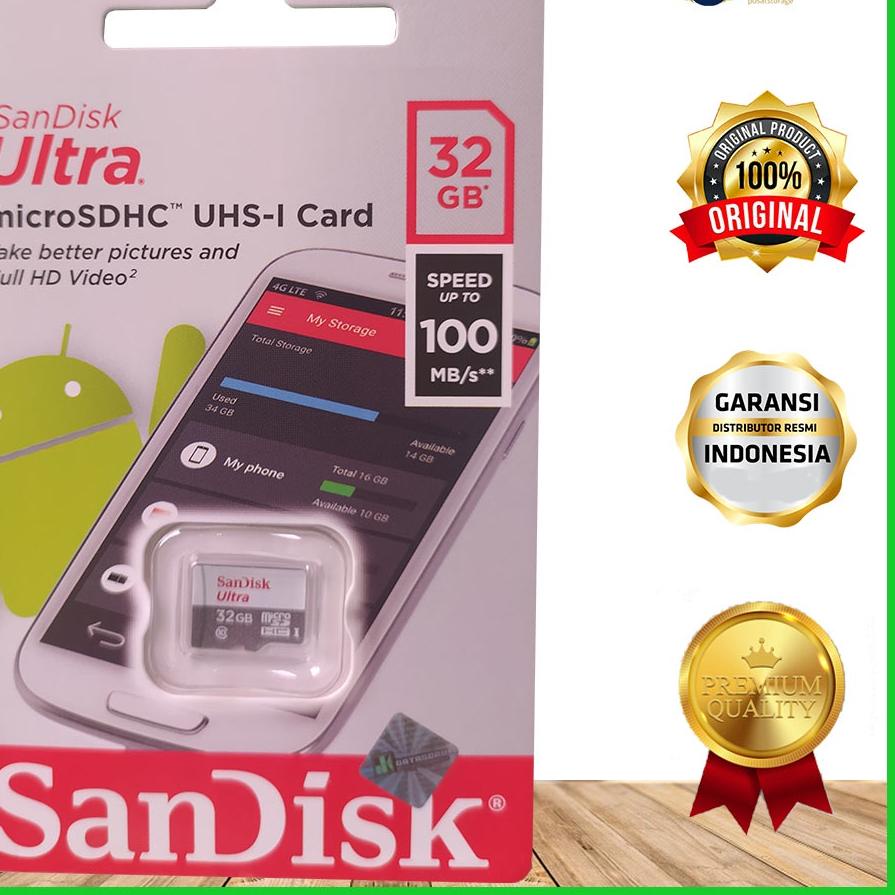 ♀ MEMORY CARD KARTU MEMORI MICROSD SANDISK ULTRA  MICRO SD 16 32 64 GB ►