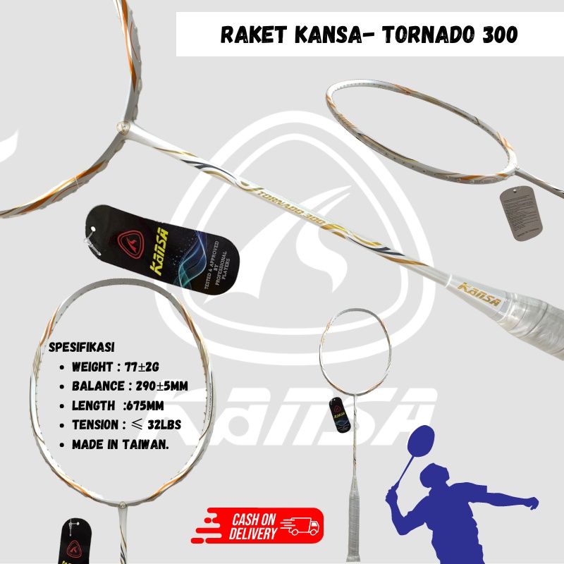Raket Badminton Kansa Tornado 100 200 300