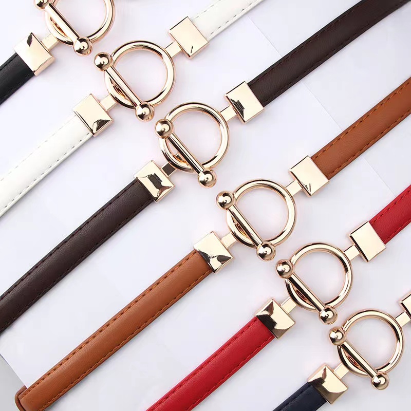 Ikat Ban Pinggang Adjustable Korea Fashion Kulit Gasper Thin Kecil - Tali Sabuk Cewe Womens Belt