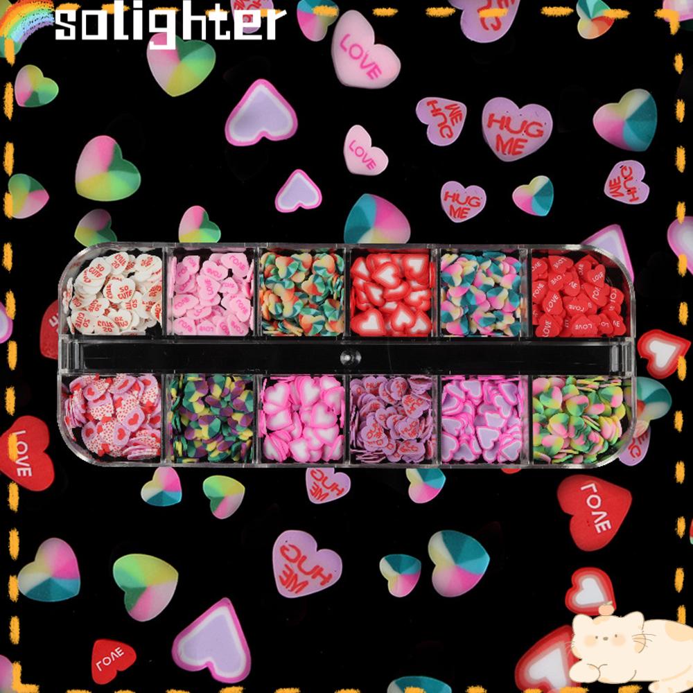 Solighter 12kisi/Set Paku Payet Baru DIY Flakes 3D