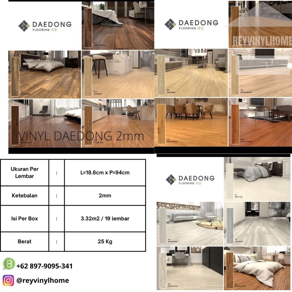 vinyl lantai daedong 2 mm - jual lantai vinyl korea termurah