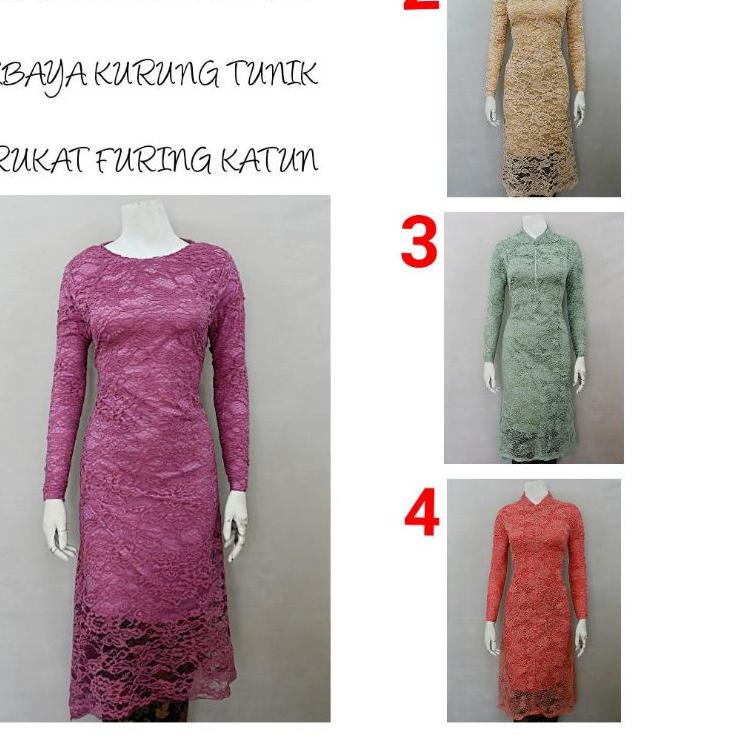 ✱ Indah ABAYA KEBAYA BRUKAT KURUNG TUNIK MODERN TUNIK LENGAN PANJANG Furing Katun KEBAYA WISUDA KEBA