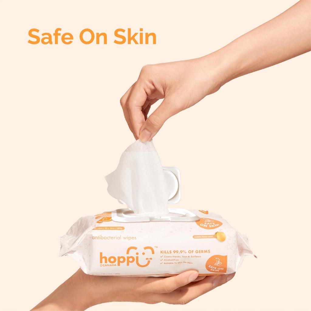 [Beli 2 diskon 50%] Tisu Basah Bayi HOPPI Anti Bakteri 80s Bundle 3in1 HB-024