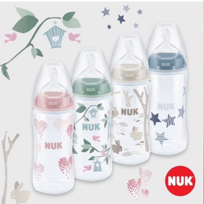 Botol Susu NUK Premium Choice 300ml Dot Wideneck Semi Gepeng Made In Germany