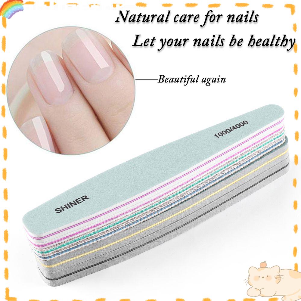 Solighter 3PCS Kikir Kuku 100 /150 /180 /220 /280 Perawatan Kuku Alat Kecantikan Manicure