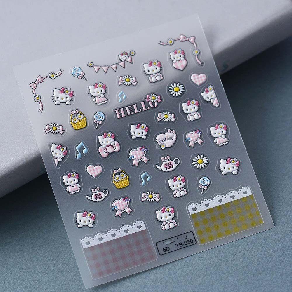 Needway   Kartun Stiker Kuku Fashion Perekat Diri Kuromi Melody Manicure Aksesoris Nail Art Dekorasi