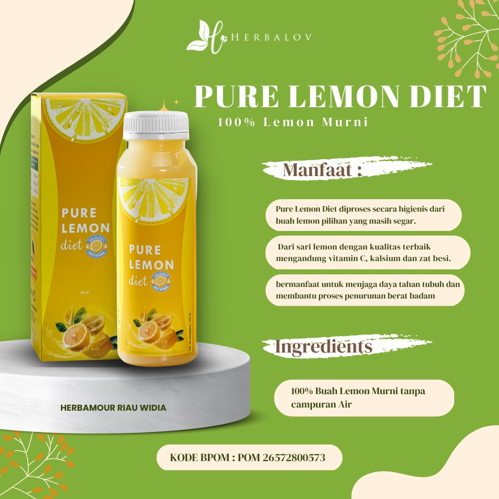 PURE LEMON DIET HERBALOV || SARI LEMON HERBALOV || PURE LEMON DIET DBH | DIET DBH HERBALOV | LEMON D