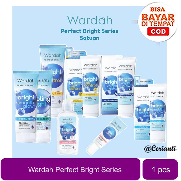 [PERFECT BRIGHT SERIES | BPOM] WARDAH Perfect Bright Series | Creamy Foam Moisturizer Tone Up Peel Off Powder Micellar BB | Bright