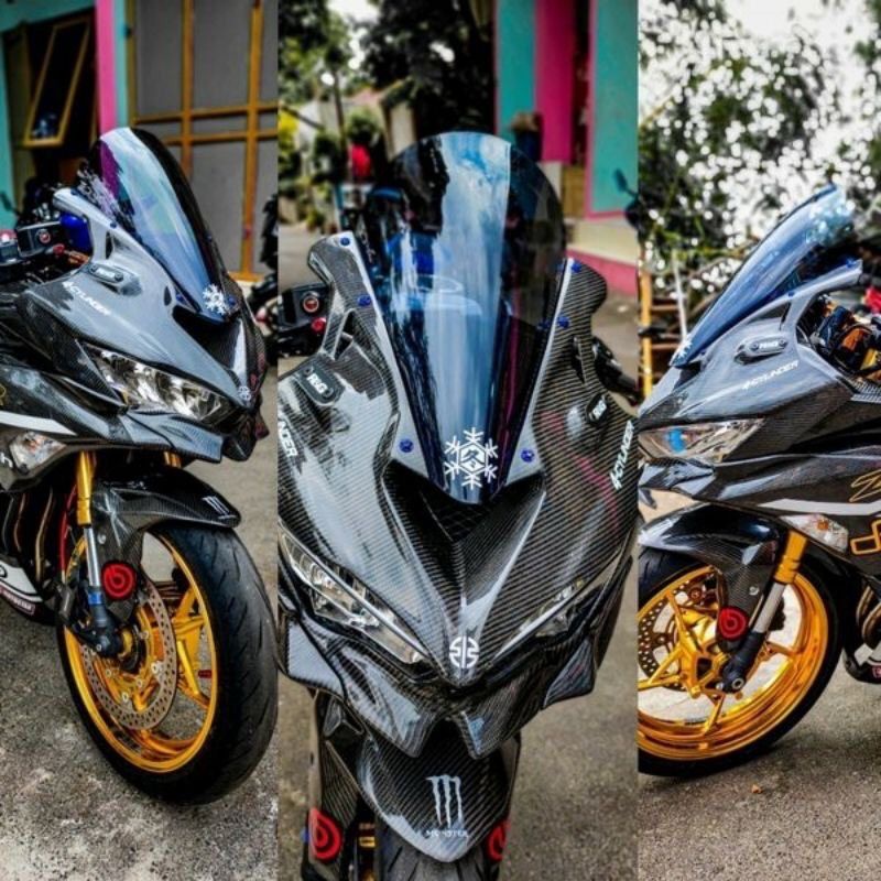 windshield jenong zx25r + mirror blanking Visor jenong zx25r aksesoris Kawasaki zx25r