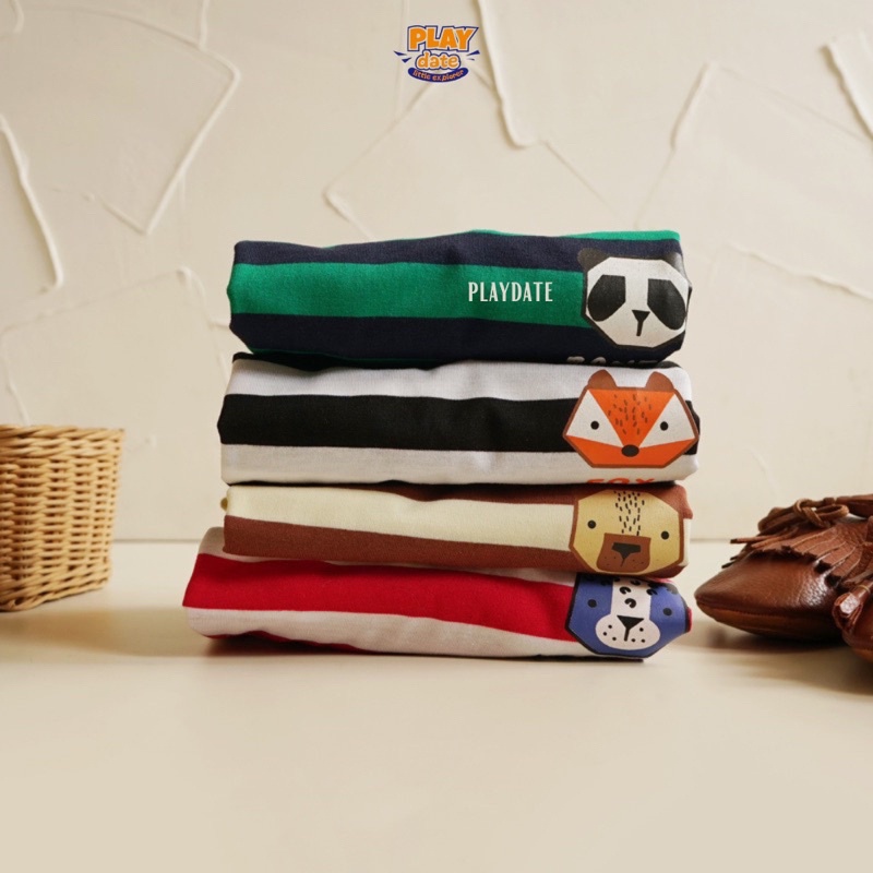 Playdate Oneset Setelan Baju Anak Laki Laki Perempuan Stripe Premium Kids Piyama