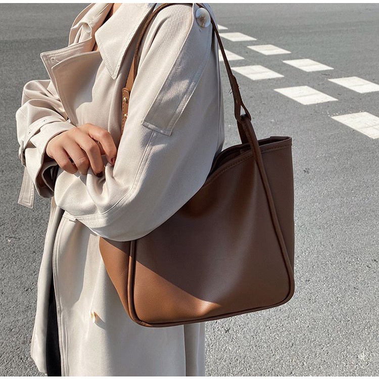 Tas Wanita Selempang Bahu cantik FT63 coklat kopi coffee kulit cantik 29 x 11.5 x 28 cm pouch