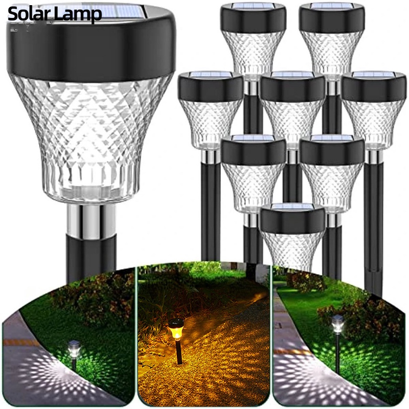 Lampu LED Lanskap Tahan Air Lampu Tanah Tenaga Surya Cahaya Proyeksi Kecerahan Tinggi Hemat Energi Pencahayaan Hias Untuk Jalan Setapak Taman Jalan Setapak Rumput