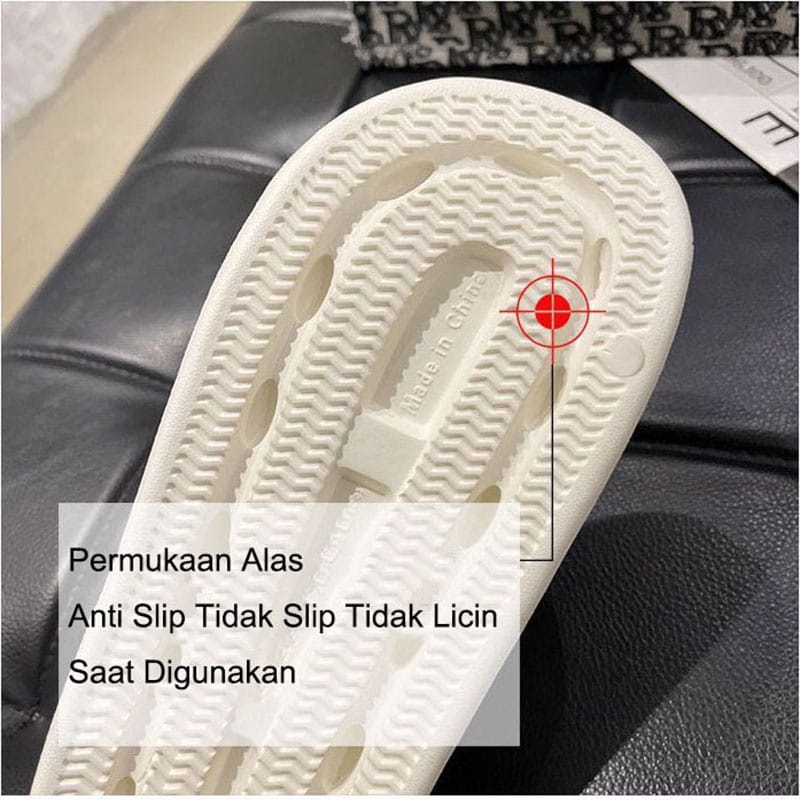 Sandal Jelly Korean Style Motif KUCING Anti Slip Eva Ringan Empuk Soft Slipper Unisex Sendal Melissa Wanita Pria Tebal Selop Sol EVA Phylon Elastic Nyaman