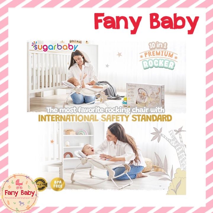 SUGAR BABY 10IN1 PREMIUM ROCKER - NEWBORN TO TODDLER ROCKER