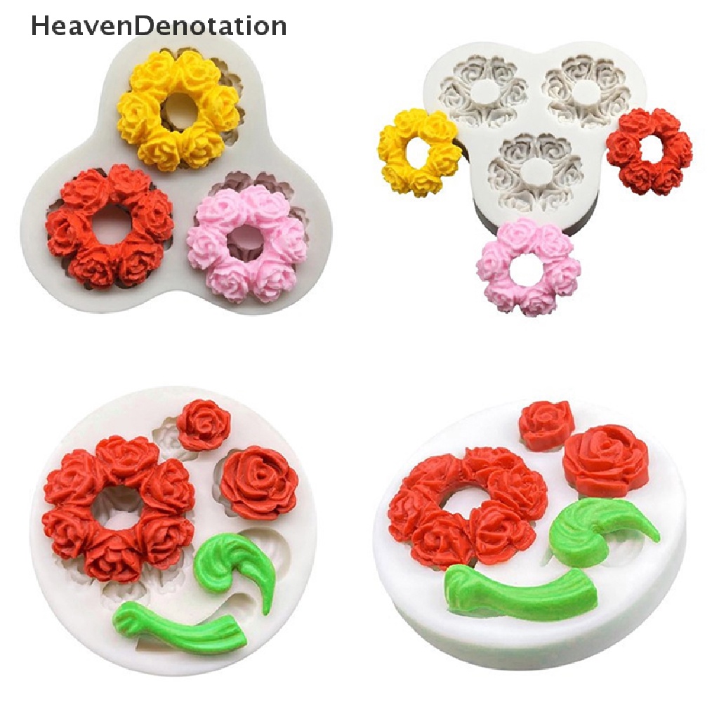 [HeavenDenotation] 1pc 3D Mini Bunga Mawar Teko Cetakan Silikon DIY Coklat Fondant Tools Mould HDV