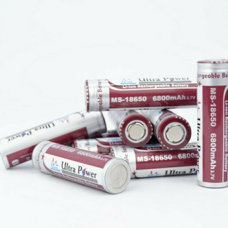 Baterai Mitsuyama Rechargeable MS-18650 6800mAh 6800 mAh 3.7V 3.7 V Baterai 18650 Besar Rechargeable