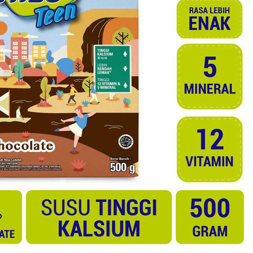 

Ω HiLo Teen Chocolate 500 gram - Susu Tinggi Kalsium Rendah Lemak ✦