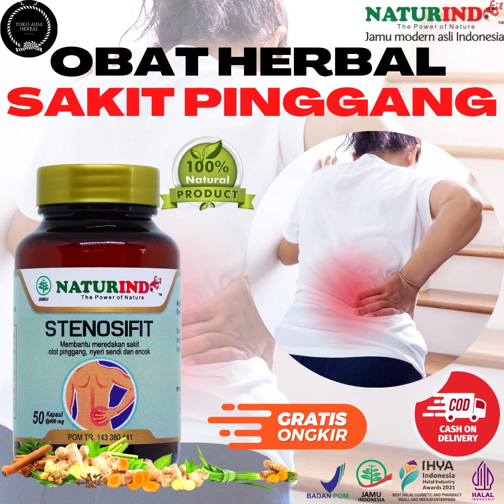 Obat Sakit Pinggang Encok Saraf Kejepit STENOSIFIT NATURINDO