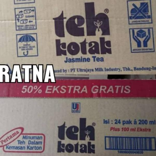 

➧ TEH KOTAK JASMINE TEH MELATI ULTRA JAYA 300ml 1 Dus Isi 24 Kotak ℮