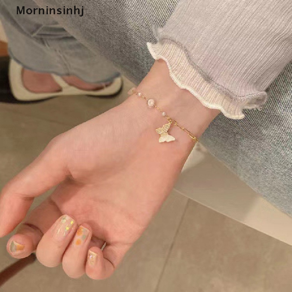 Mornin Gelang Kupu-Kupu Untuk Wanita Manik Warna-Warni Kupu-Kupu Gelang Desain Modis Berkelas Gelang Lucu Manis All-Match Accesorios Perhiasan id