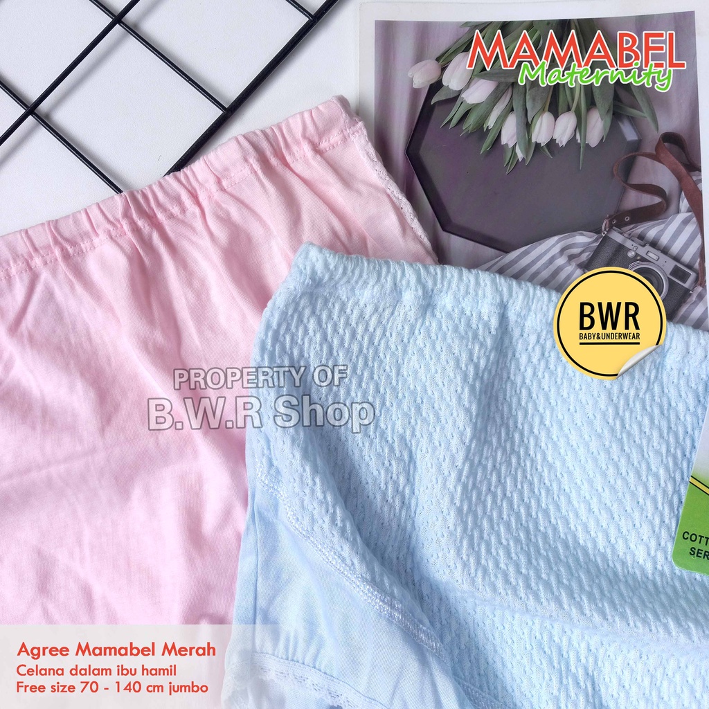 [ 3pc ] CD Mamabel MERAH H500 / Celana Dalam Ibu Hamil Maternity Pants Karet Full Perut Bahan Adem Nyaman | Bwr