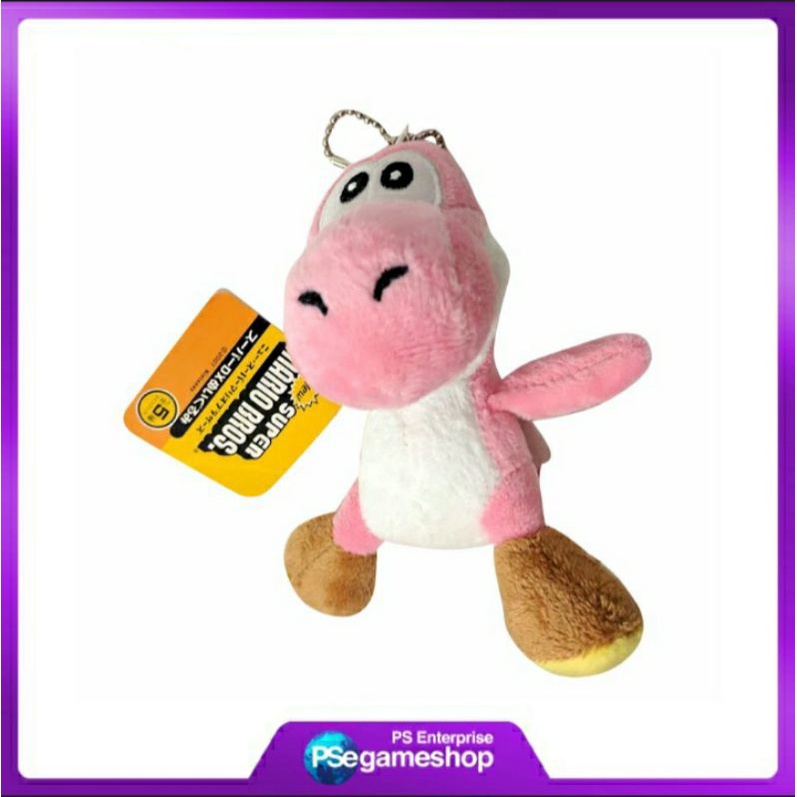 Super Mario Yoshi Keychain 4.5&quot; Plush Toy (Pink)