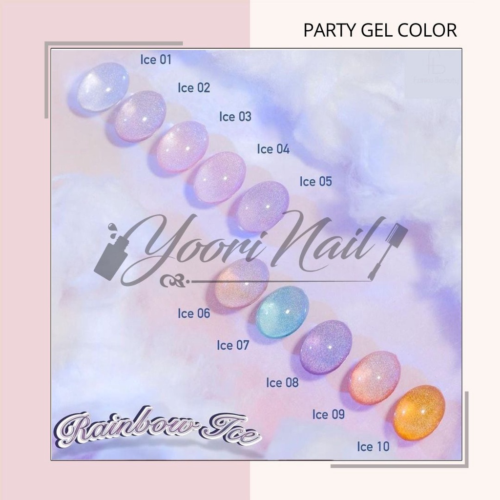 PARTY kutek gel halal ICE Series colornail polish 15ml gel party