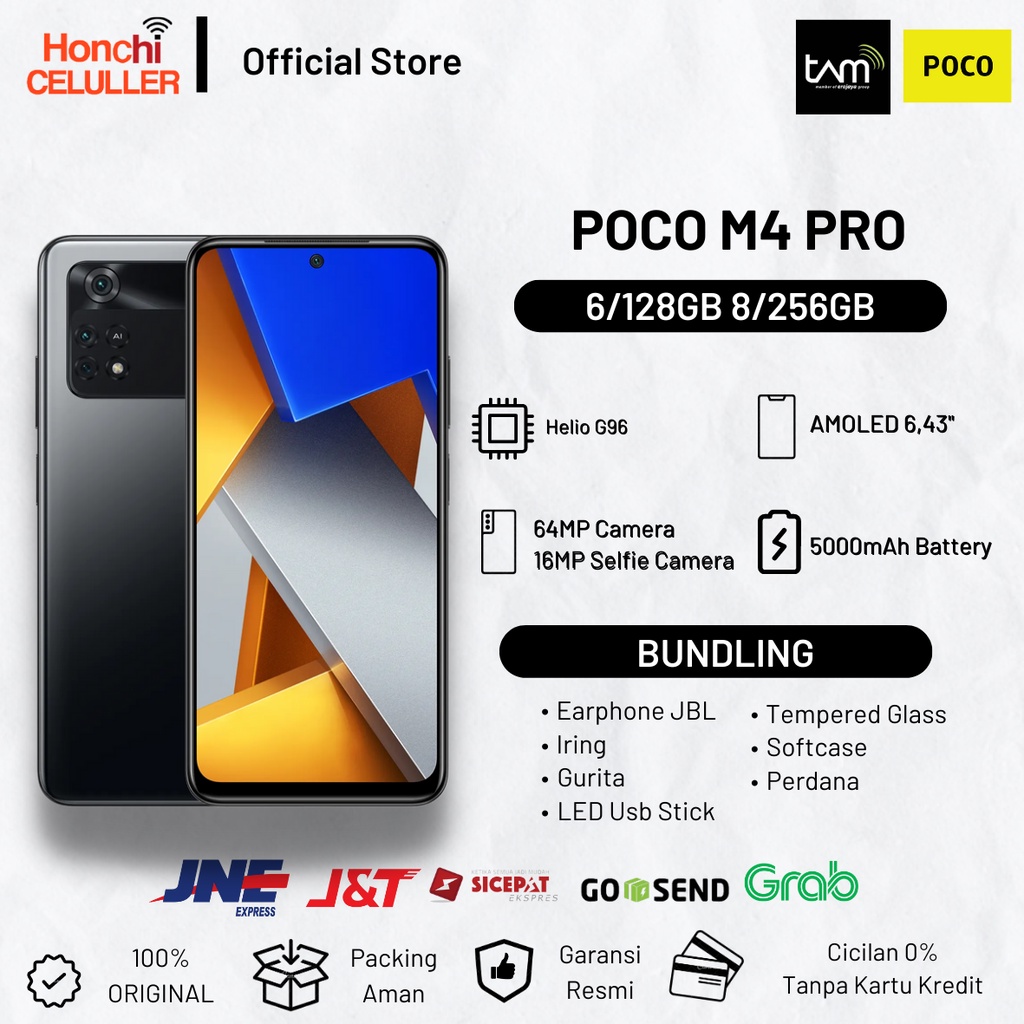 XIAOMI REDMI POCO M4 PRO 8/256 6/128 GB GARANSI RESMI XIAOMI INDONESIA TAM