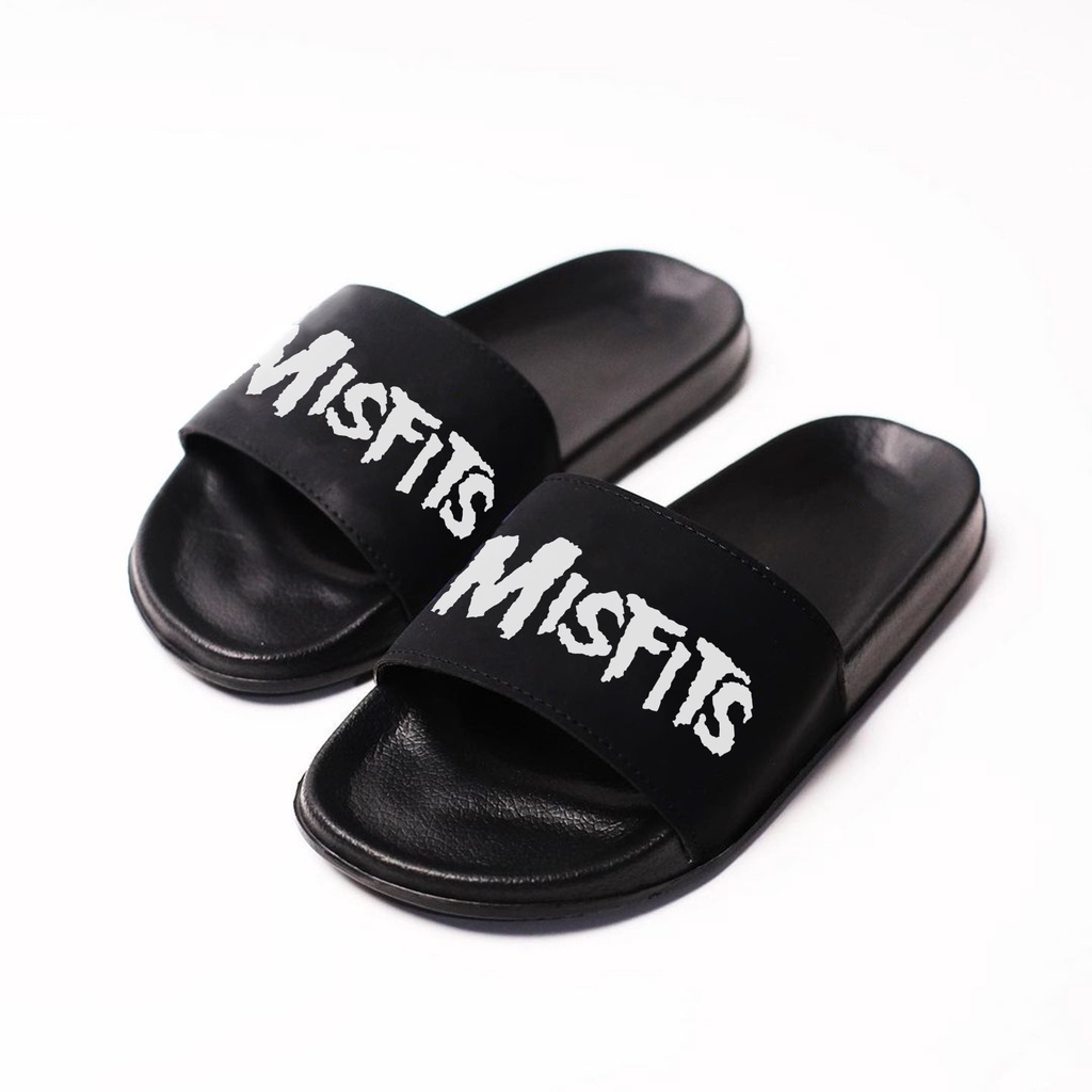 Sandal / Sendal Band Misfits Slide On Slop Slip Vol 5 Karet Casual Original Pria Cowok Bisa Custom N